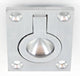 Flush Fitting Rectangular Ring Pull Satin Chrome