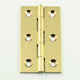 Small Polished Brass (Lacquered) Cabinet Hinges - 64mm x 35mm