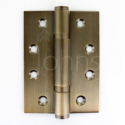 Polymer Bearing Grade 13 Hinges - CE / UKCA Marked - Fired Rated - Certifire Approved - 120kg Weight Limit - 102mm x 76mm - Antique Brass (Lacquered)
