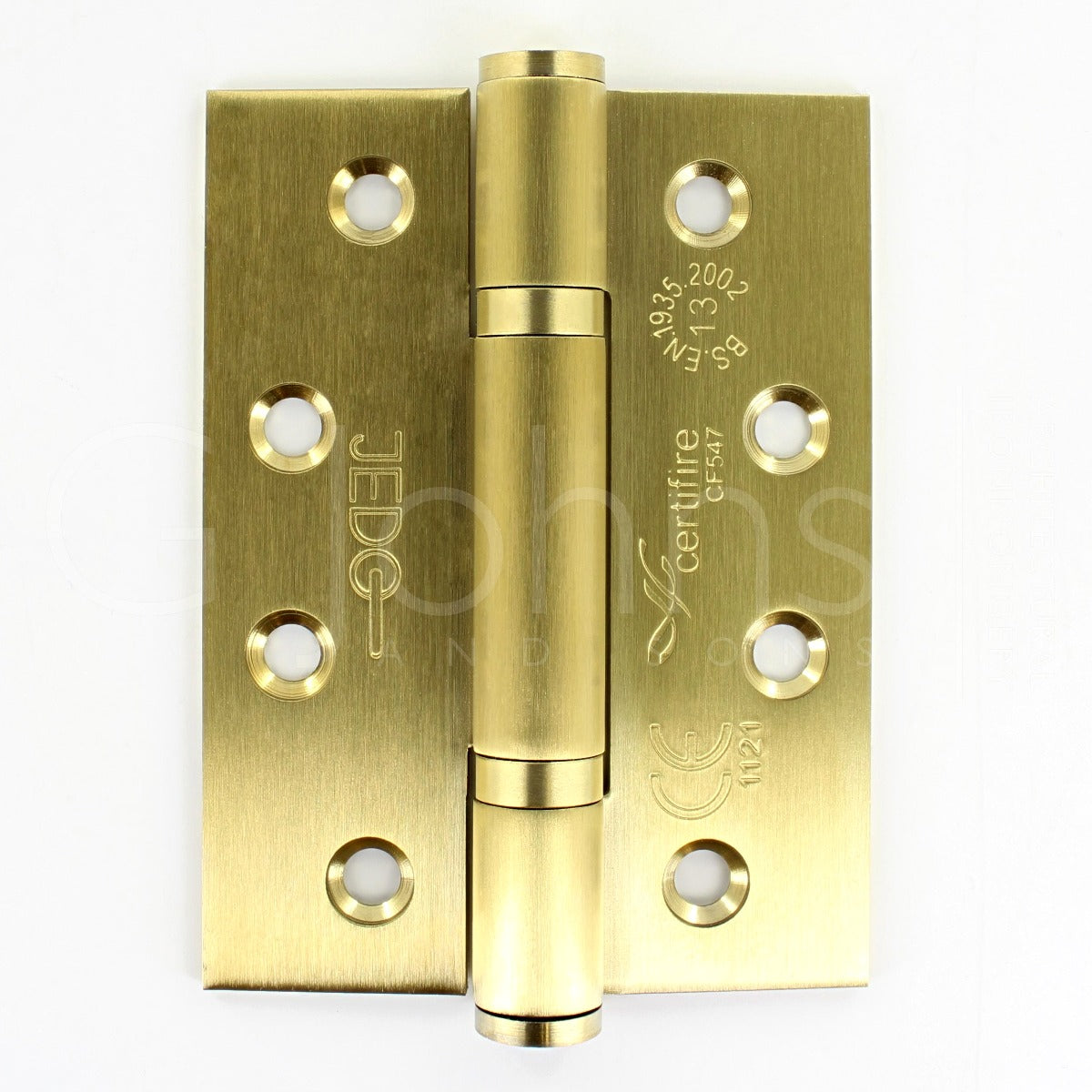 Polymer Bearing Grade 13 Hinges  - CE Marked - Fired Rated - Certifire Approved - 120kg Weight Limit - 102mm x 76mm - Satin Brass