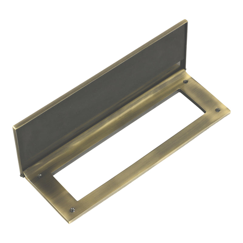 Heavy Internal Door Tidy with Draught Excluder - Two Sizes - Antique Brass 