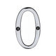 Face Fix Numbers - 76mm High - Screw Fix - Polished Chrome