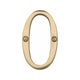 Face Fix Numbers - 76mm High - Screw Fix - Polished Brass (Lacquered)