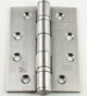 Ball Bearing Fire Rated Door Hinges - Grade 13 - CE / UKCA Marked - Certifire Approved - 120kg Weight Limit - 102mm x 76mm - Satin Stainless Steel