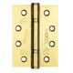 Polymer Bearing Grade 13 Hinges - CE / UKCA Marked - Fired Rated - Certifire Approved - 120kg Weight Limit - 102mm x 76mm - PVD Polished Brass Plated