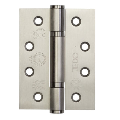 Polymer Bearing Grade 13 Hinges - CE / UKCA Marked - Fired Rated - Certifire Approved - 120kg Weight Limit - 102mm x 76mm - Satin Stainless Steel