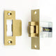 Heavy Duty Adjustable Roller Ball Catch - Brass Forend With Brass Wheel