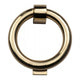 Ring Style Door Knocker 107mm Diameter Polished Brass