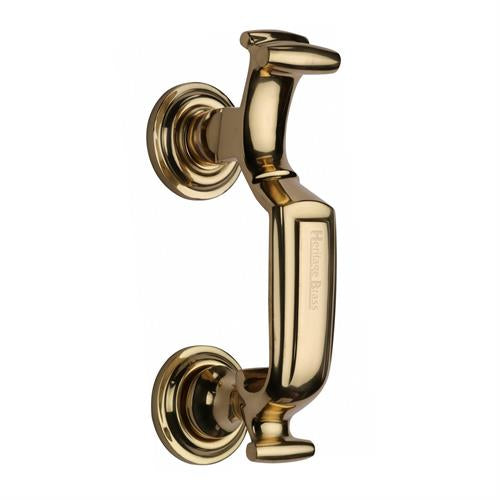 Traditional Doctors Door Knocker 192mm Polished Brass (Lacquered)
