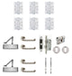 Double Locking Door (Office / Room) - Ironmongery Kit - For Non Fire Rated Doors - Satin Stainless Steel Ironmongery