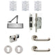 Single Locking Door (Office / Room) - Ironmongery Kit - For Non Fire Rated Doors - Satin Stainless Steel Ironmongery