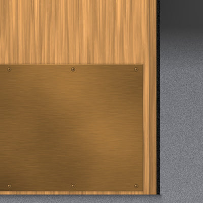 Made To Order Kick Plates & Door Protection Plates - 1.2mm Thick - Antique Brass (Lacquered)