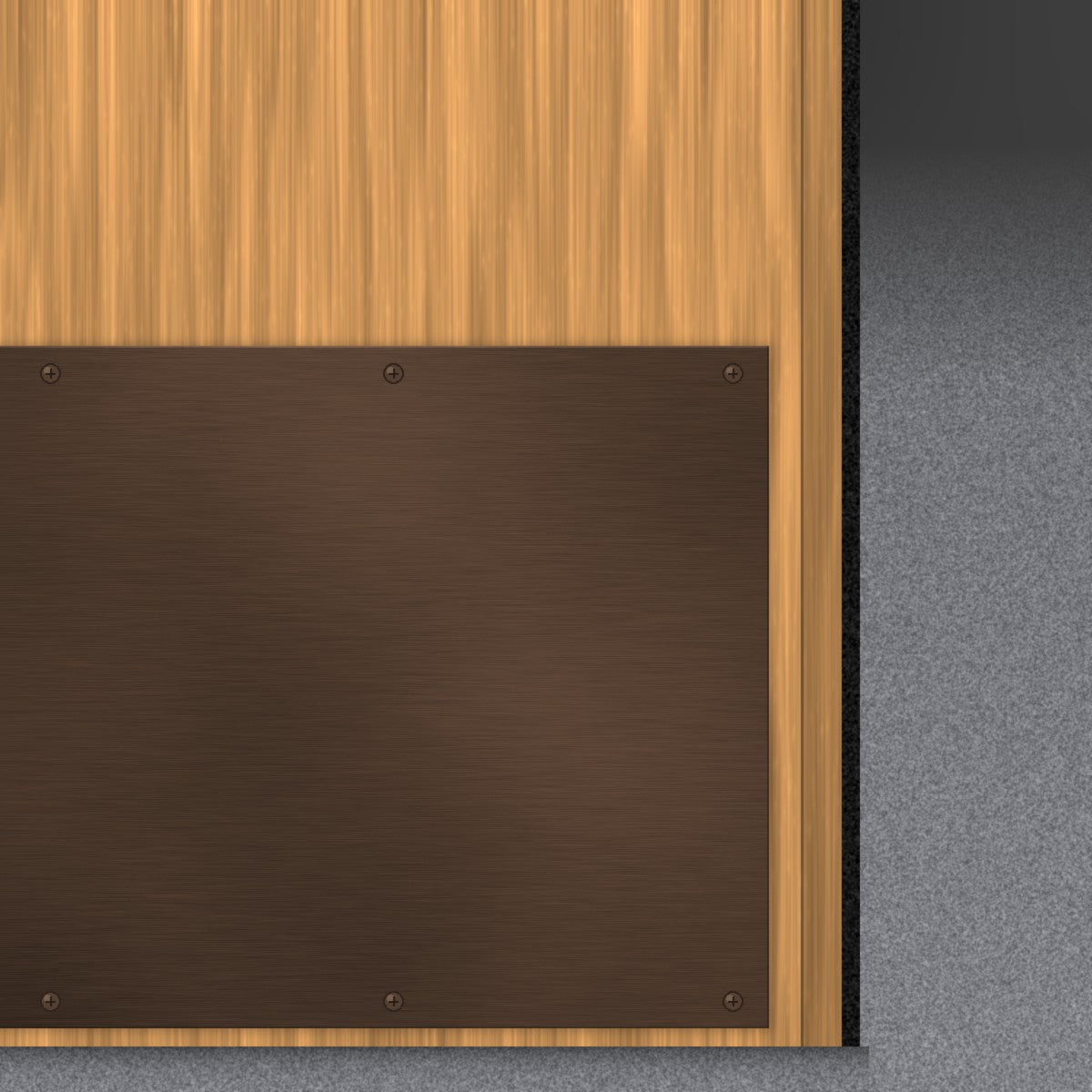 Made To Order Kick Plate - Dark Bronze (Lacquered) - With Screw Holes