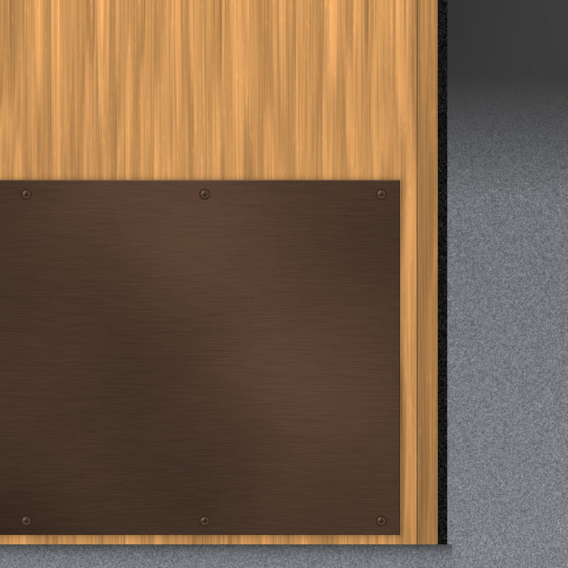 Made To Order Kick Plate - Dark Bronze (Lacquered) - With Screw Holes