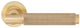 Knurled Design Lever Door Handles With Round Rose - Satin Brass (Lacquered) - Suitable For Use With FD30 / FD60 Fire Doors