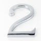 Large Bold Style - Pin Fix Front Door Numbers - 102mm High - Polished Chrome