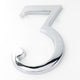 Large Bold Style - Pin Fix Front Door Numbers - 152mm High - Polished Chrome