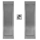 Large Rectangular Shape Inset Design Flush Pull Handle Set For Sliding Pocket Doors - 210mm x 63mm - Satin Stainless Steel