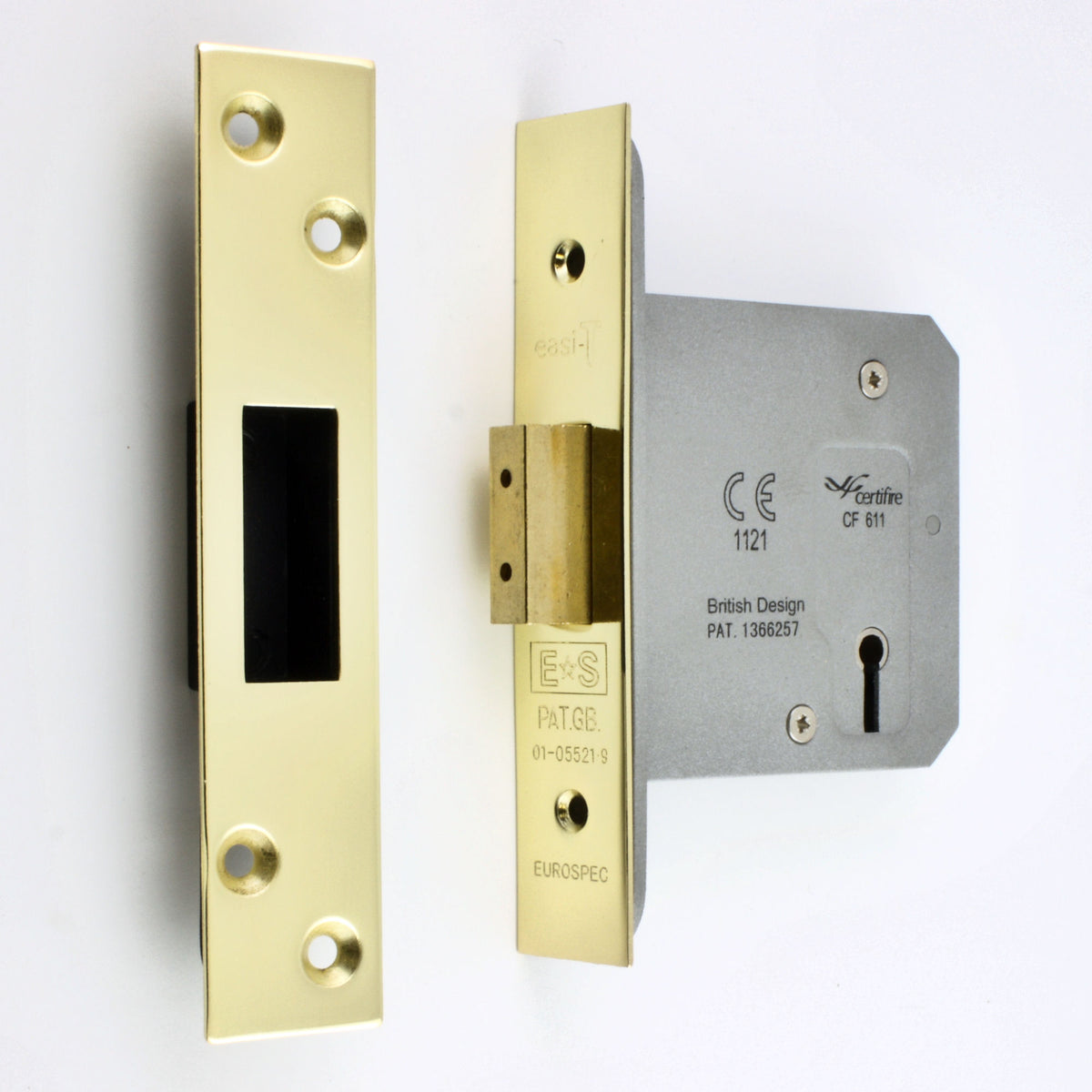 Architectural Quality 3 Lever Mortice Dead Lock - PVD Brass