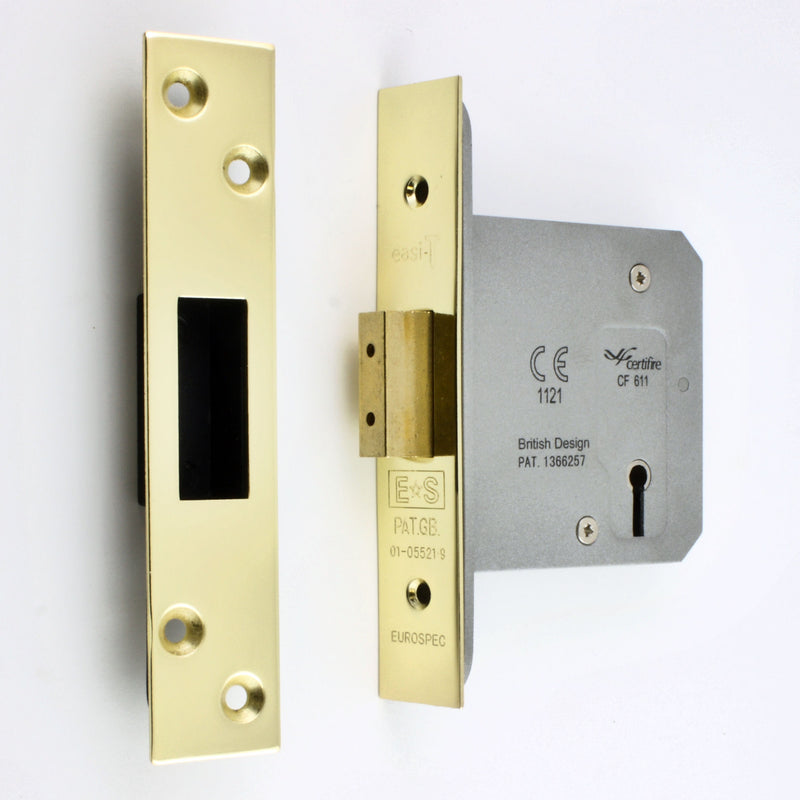 Architectural Quality 3 Lever Mortice Dead Lock - PVD Brass