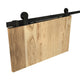 Luna - Sliding Door Gear With Top Hung Fixing Brackets & Exposed Roller Wheels - For Door Widths Up To 900mm Wide - Track Length 2000mm - Matt Black