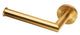Mitred Round Bar Toilet Roll Holder - Concealed Fix Roses - Satin Brass PVD Plated