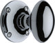 Mayfair Oval Mortice Knobs - Polished Chrome