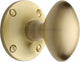 Mayfair Oval Mortice Knobs - Satin Brass (Lacquered)