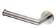 Mitred Round Bar Toilet Roll Holder - Concealed Fix Roses - Satin Stainless Steel