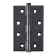 Narrow Leaf Washered Hinges - Grade 7 - Fire Rated - CE / UKCA Marked - Certifire Approved - 40kg Weight Limit - 102mm x 67mm - Matt Black Powder Coat