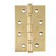 Narrow Leaf Washered Hinges - Grade 7 - Fire Rated - CE / UKCA Marked - Certifire Approved - 40kg Weight Limit - 102mm x 67mm - Polished Brass Plated