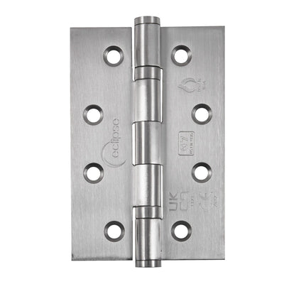 Narrow Leaf Washered Hinges - Grade 7 - Fire Rated - CE / UKCA Marked - Certifire Approved - 40kg Weight Limit - 102mm x 67mm - Satin Stainless Steel