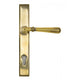 Newbury Slimline Lever Multi Point Door Lever Handles - 92mm Euro Centres - 212mm Bolt Centres - 244mm x 36mm Back Plate - Aged Brass Unlacquered