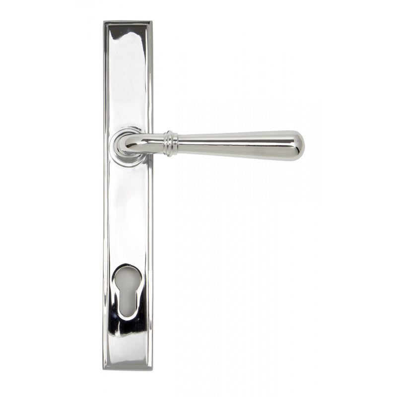 Newbury Slimline Lever Multi Point Door Lever Handles - 92mm Euro Centres - 212mm Bolt Centres - 244mm x 36mm Back Plate - Polished Chrome