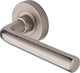 Octave Lever Handle On Round Rose - Satin Nickel