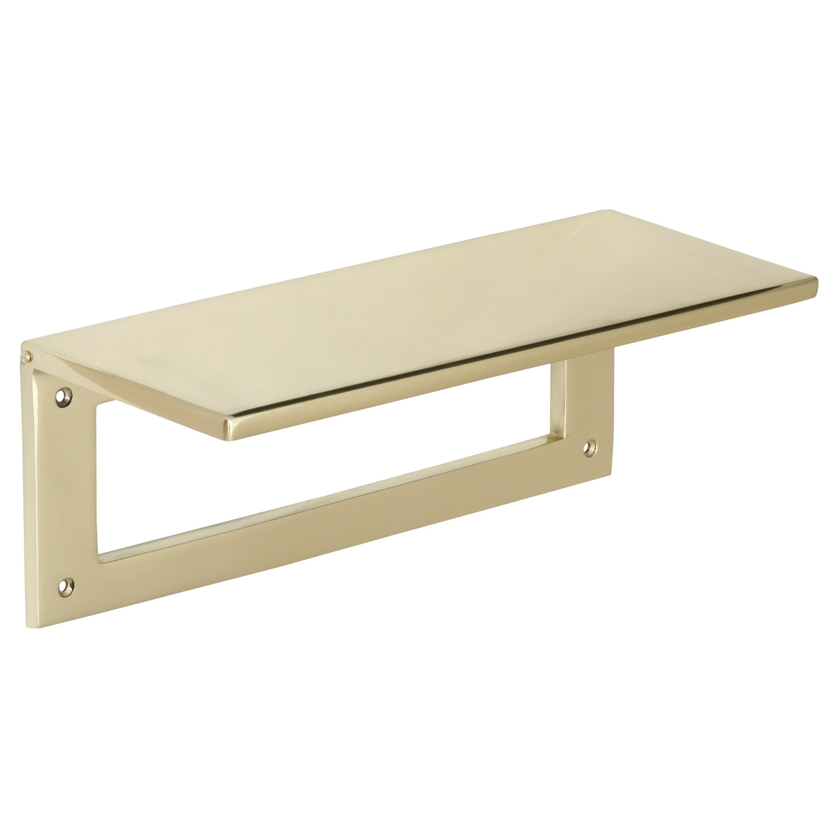 Internal Door Tidy with Draught Excluder - Two Sizes - Polished Brass 