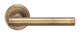 Philadelphia Lever Handle On Concealed Fix Round Rose - Antique Brass (Lacquered) - Suitable For Use With FD30 / FD60 Fire Doors