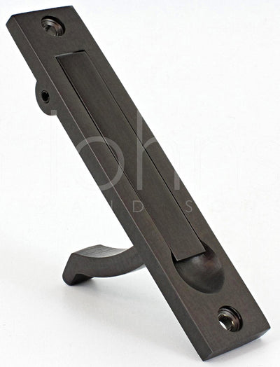 Pocket Door Edge Pull - Spring Loaded - Matt Bronze (Lacquered)