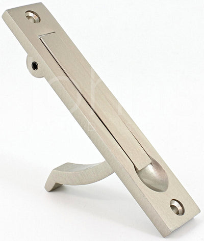 Pocket Door Edge Pull - Spring Loaded - Satin Nickel