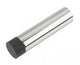 Wall / Skirting Mounted Cylinder Door Stop - 75mm Projection - Polished Stainless Steel
