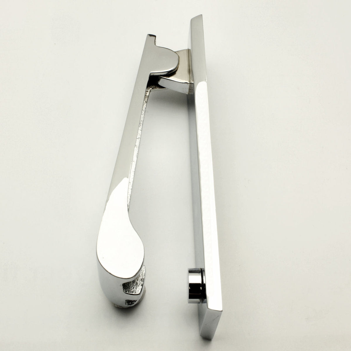 Contemporary Design Narrow Style Front Door Knocker - Polished Chrome - G Johns & Sons Ltd - Architectural Ironmongery