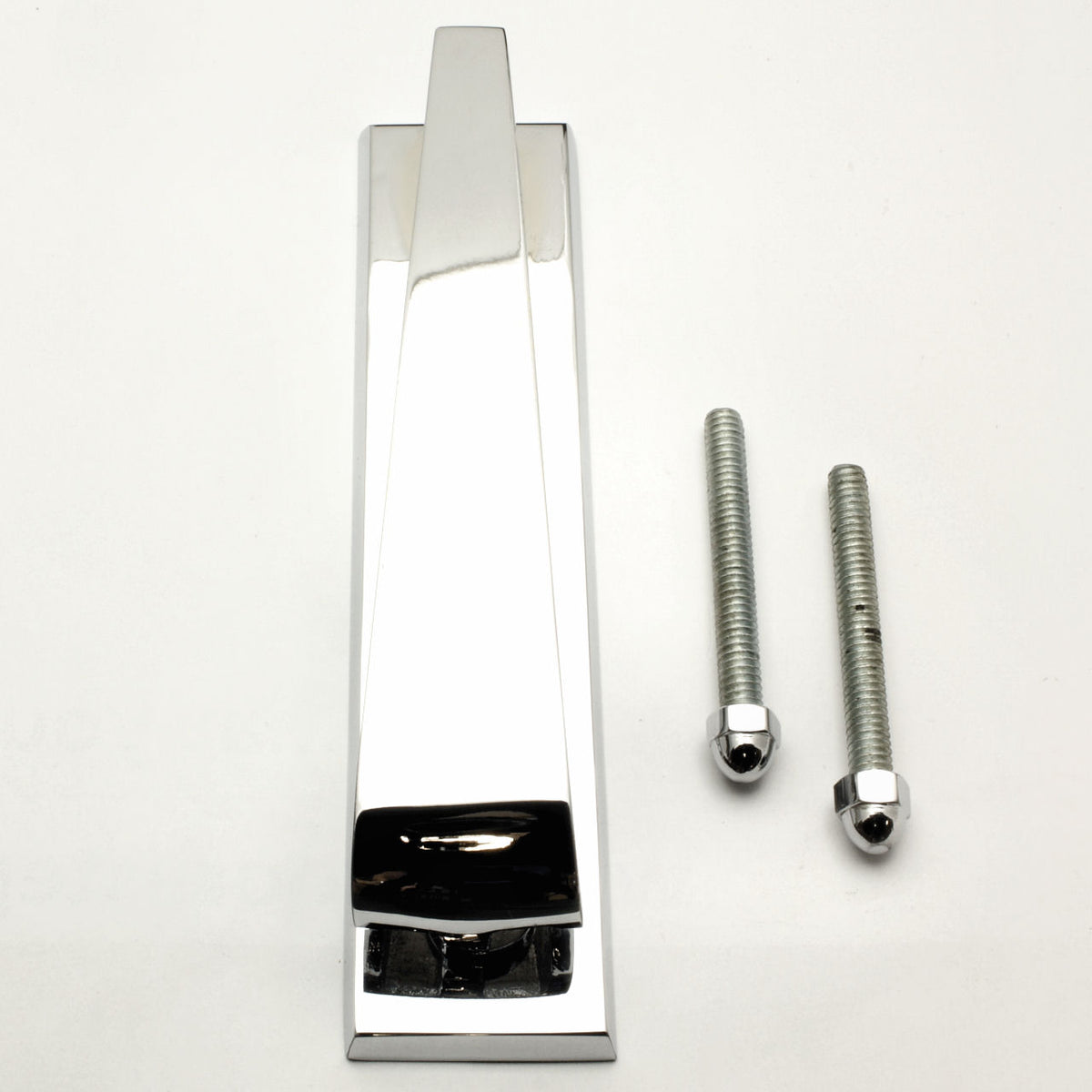 Contemporary Design Narrow Style Front Door Knocker - Polished Chrome - G Johns & Sons Ltd - Architectural Ironmongery
