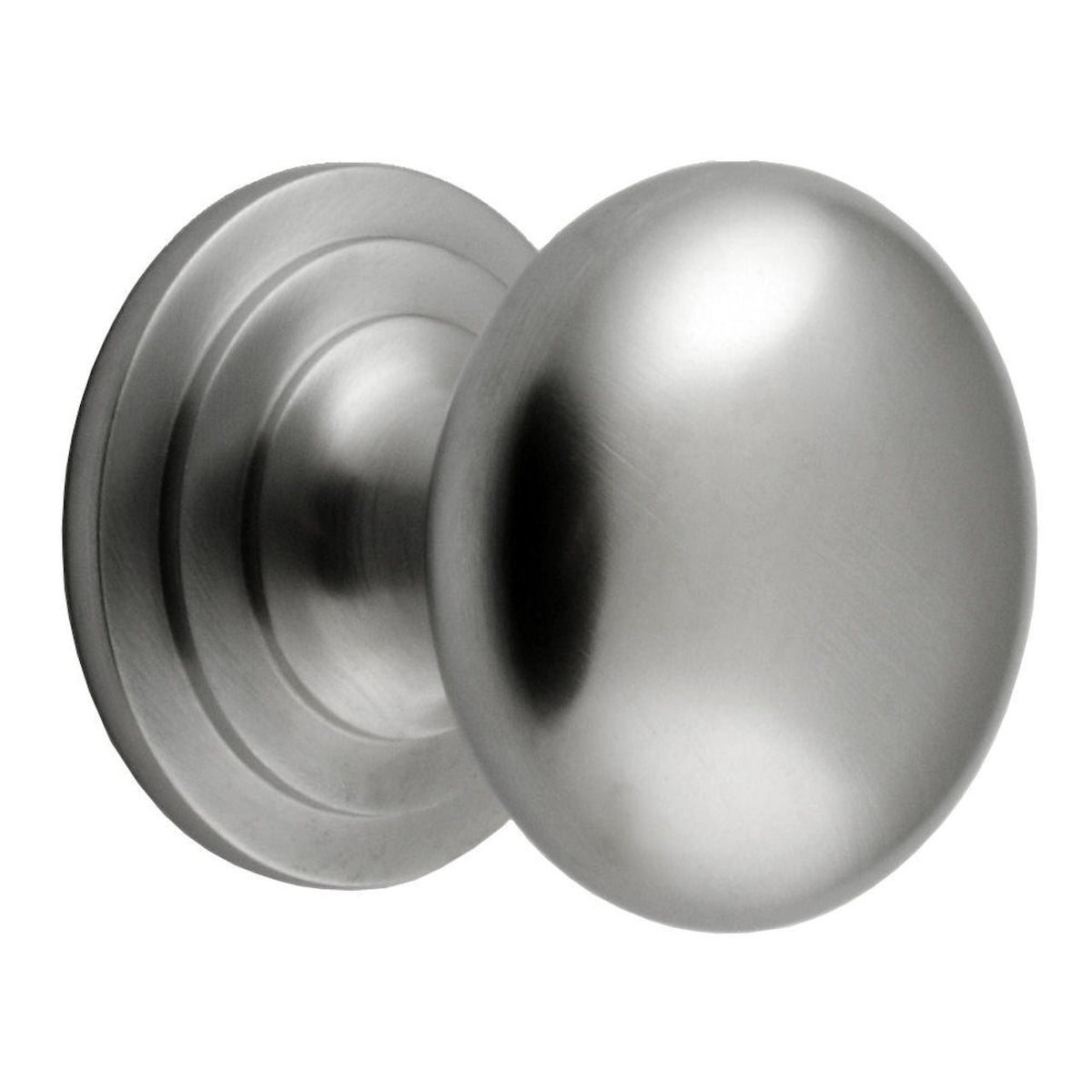 Traditional Heavy Quality Solid Brass Cupboard Knobs - 5 Sizes Available - Satin Chrome