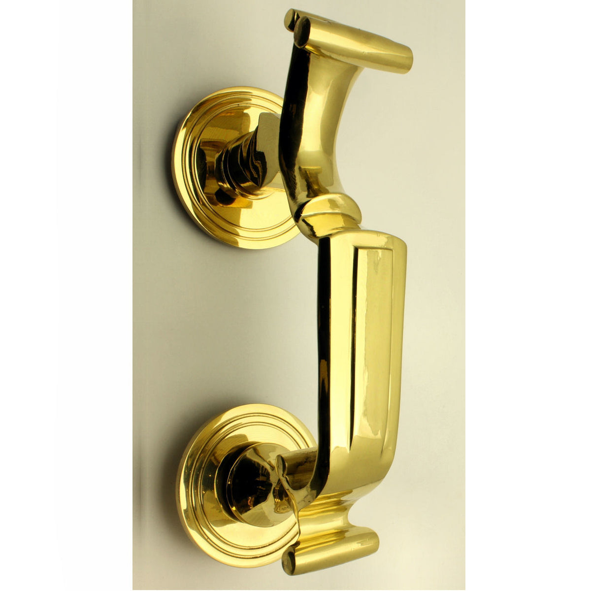 Doctors Style Front Door Knocker - Polished Brass