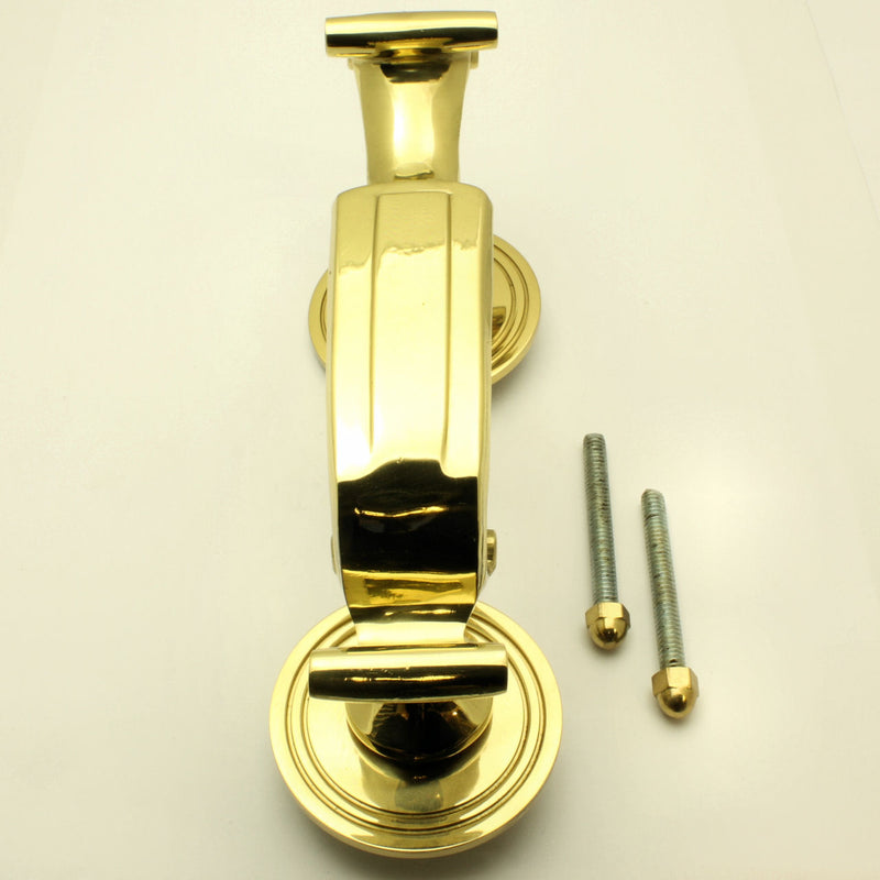 Doctors Style Front Door Knocker - Polished Brass - G Johns & Sons Ltd - Architectural Ironmongery