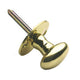 Oval Thumb Turn For Security Rack Bolts - Polished Brass (Lacquered)