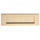 Plain Letter Plate - 276mm x 94mm - Polished Brass (Lacquered)