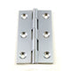 Small Satin Chrome Cabinet Hinges - 64mm x 35mm
