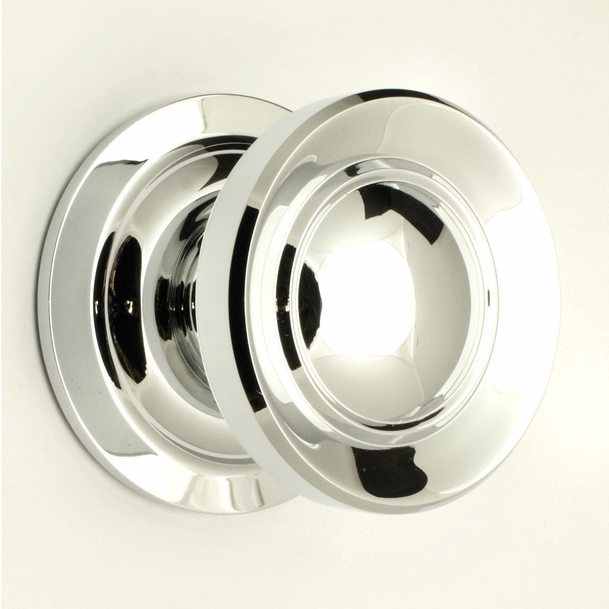 Victorian Style Centre Door Knob - Polished Chrome