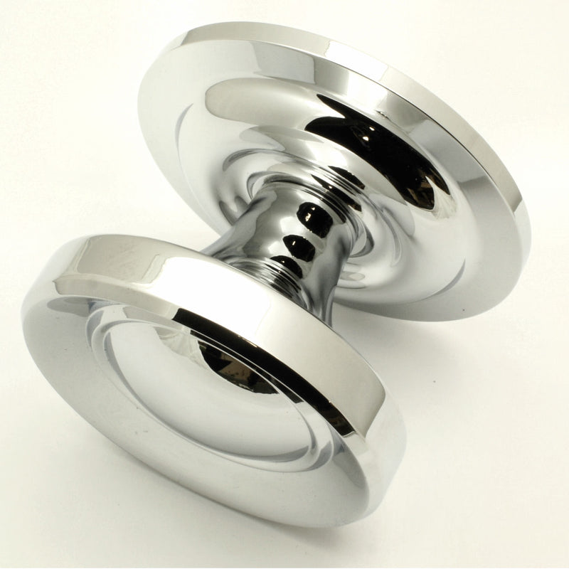 Victorian Style Centre Door Knob - Polished Chrome - G Johns & Sons Ltd - Architectural Ironmongery